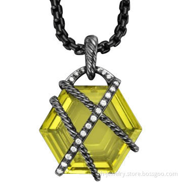 Gemstone pendant jewelry, different style and material can be made for clients